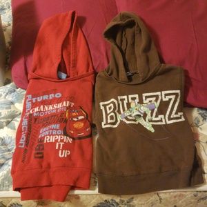 Boys 3T Disney hoodies Cars & Toy Story